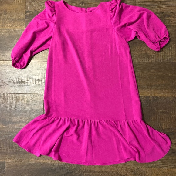 NWOT DKNY pink dropwait 3/4 sleeve dress - Picture 4 of 5
